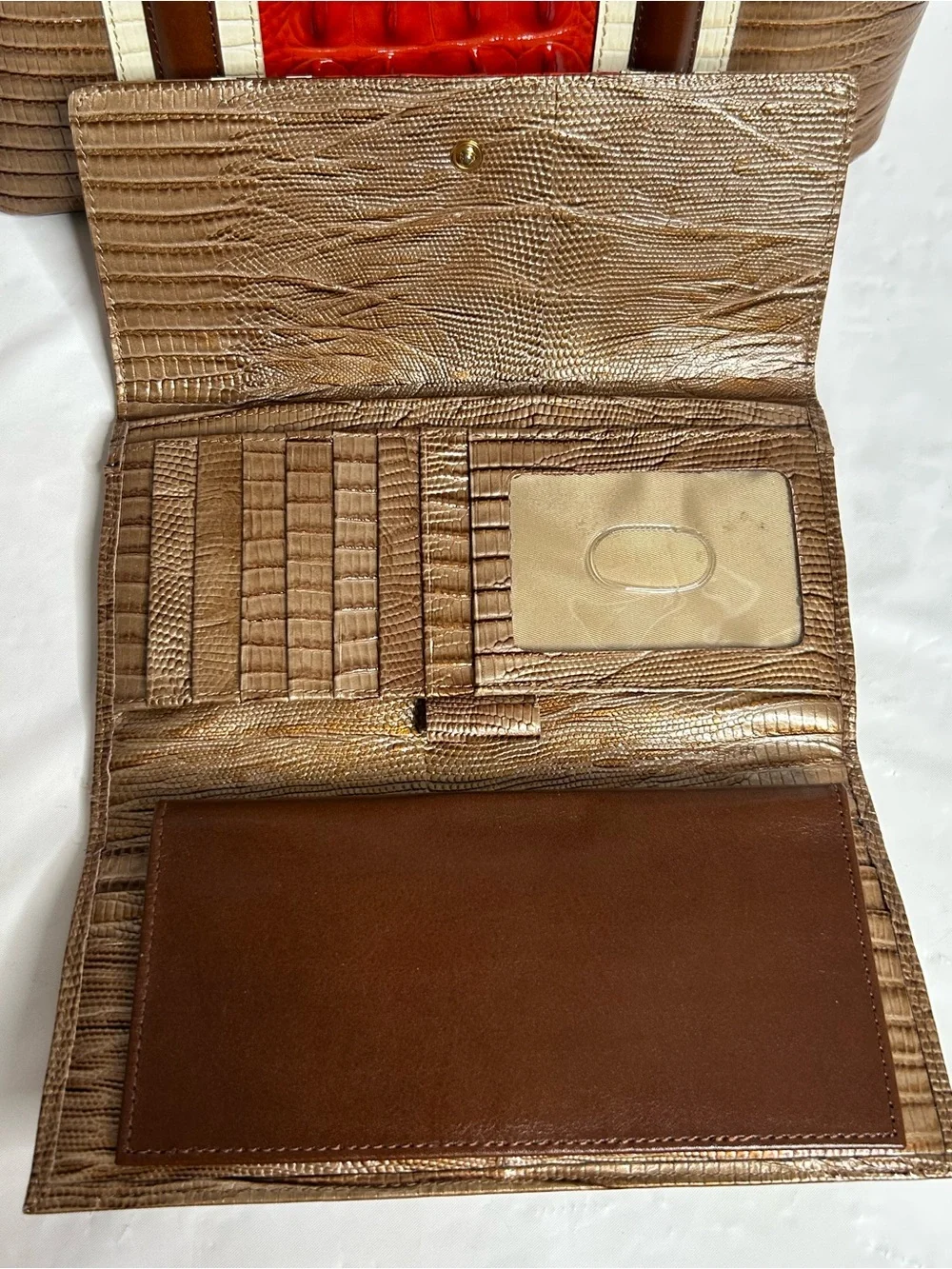 Brahmin Duxbury Cabana Vertical Vineyard Satchel and Checkbook Wallet Set